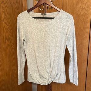 Lilla P Grey Long Sleeve Knot Detail Woman’s M
